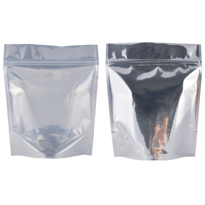 Custom Printed Front Side Clear Foil Mylar Zip Lock Bags Resealable Doypack for Food Packaging